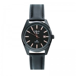 Alexandre Christie AC 1025 Full Black Rosegold Tick Leather LDLIPBARG